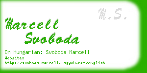 marcell svoboda business card